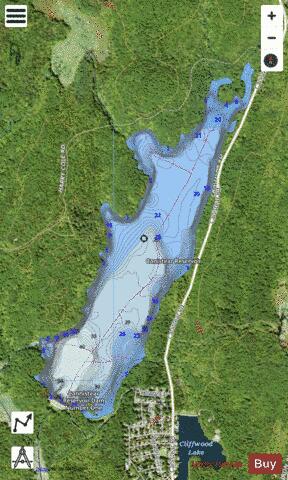 Canistear Reservoir depth contour Map - i-Boating App - Satellite
