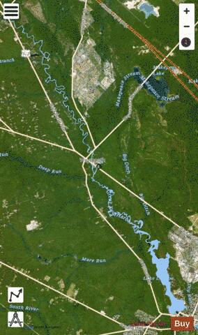 Lake Lenape depth contour Map - i-Boating App - Satellite