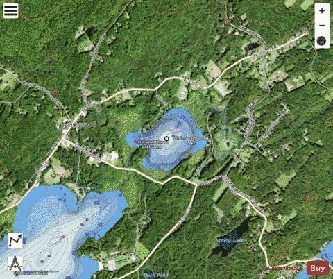 Little Swartswood Lake depth contour Map - i-Boating App - Satellite