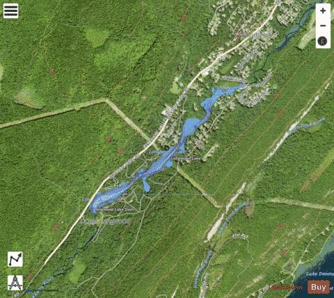 Longwood Lake depth contour Map - i-Boating App - Satellite