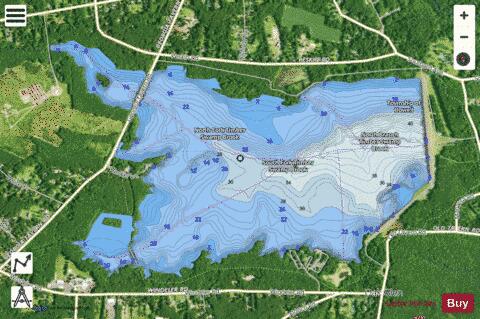 Mansquan Reservoir depth contour Map - i-Boating App - Satellite