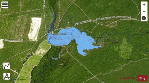 Oswego Lake depth contour Map - i-Boating App - Satellite