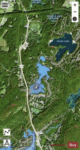 Panther Pond depth contour Map - i-Boating App - Satellite