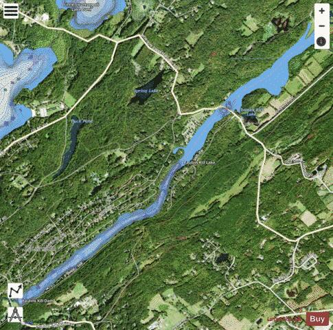 Paulinskill Lake depth contour Map - i-Boating App - Satellite