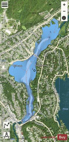 Pompton Lakes depth contour Map - i-Boating App - Satellite