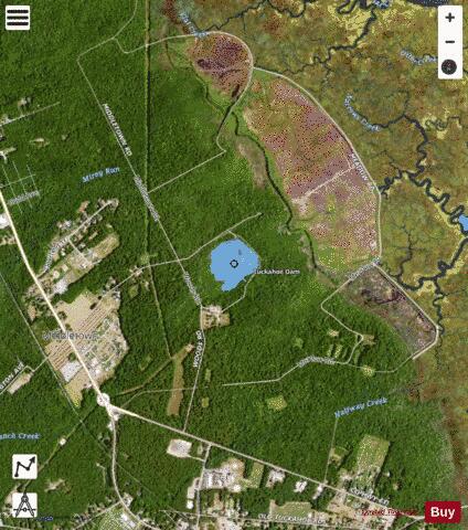 Tuckahoe Park Lake depth contour Map - i-Boating App - Satellite