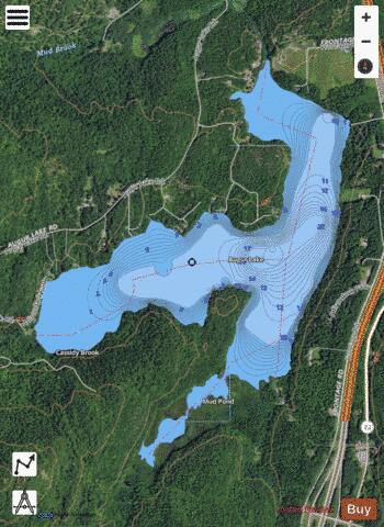 Augur Lake depth contour Map - i-Boating App - Satellite