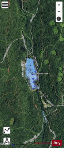 Black River Pond depth contour Map - i-Boating App - Satellite
