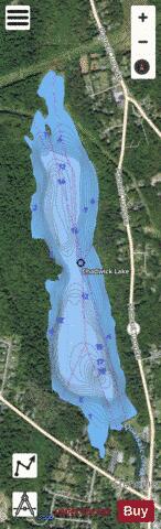 Chadwick Lake depth contour Map - i-Boating App - Satellite
