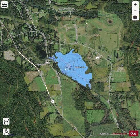 Dryden Lake depth contour Map - i-Boating App - Satellite
