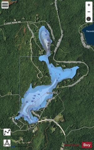 Dyken Pond depth contour Map - i-Boating App - Satellite