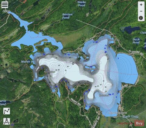 Lake Bonaparte depth contour Map - i-Boating App - Satellite