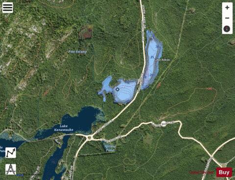 Lake Skannatati depth contour Map - i-Boating App - Satellite
