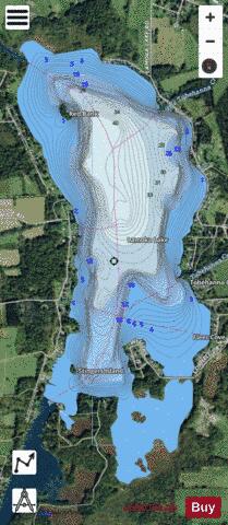 Lamoka Lake depth contour Map - i-Boating App - Satellite