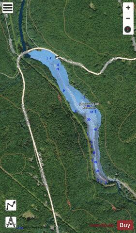 Mongaup Falls Reservoir depth contour Map - i-Boating App - Satellite