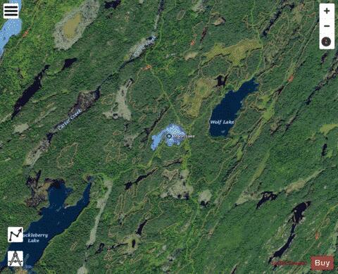 Moon Lake Ny B depth contour Map - i-Boating App - Satellite