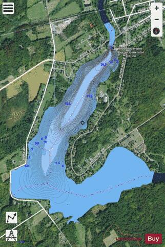 Norwood Reservoir depth contour Map - i-Boating App - Satellite