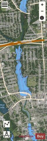 Patchogue Lake depth contour Map - i-Boating App - Satellite