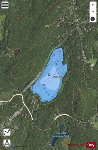 White Pond depth contour Map - i-Boating App - Satellite
