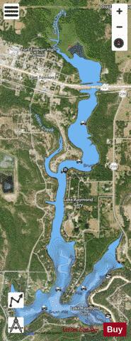 Lake Raymond Gary depth contour Map - i-Boating App - Satellite