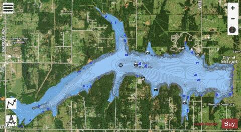 Wes Watkins Reservoir depth contour Map - i-Boating App - Satellite