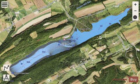 Walker Lake depth contour Map - i-Boating App - Satellite