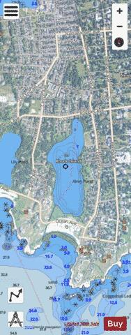 Almy Pond depth contour Map - i-Boating App - Satellite