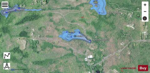 Ashville Pond depth contour Map - i-Boating App - Satellite