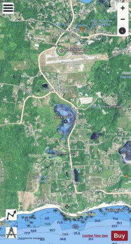 Fresh Pond depth contour Map - i-Boating App - Satellite