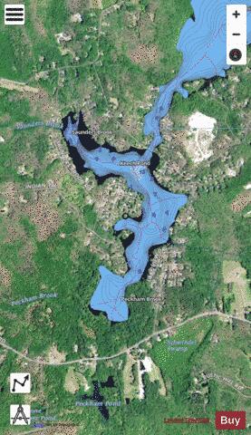 Keech Pond depth contour Map - i-Boating App - Satellite