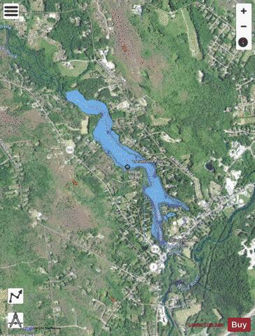 Locustville Pond depth contour Map - i-Boating App - Satellite