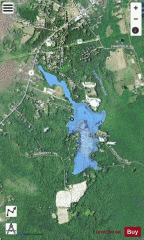 Pasquiset Pond depth contour Map - i-Boating App - Satellite