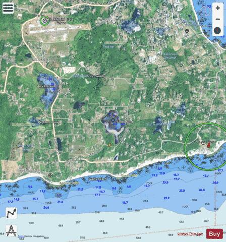 Sands Pond depth contour Map - i-Boating App - Satellite