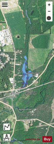 Sandy Pond depth contour Map - i-Boating App - Satellite