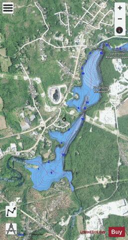 Slatersville Upp depth contour Map - i-Boating App - Satellite