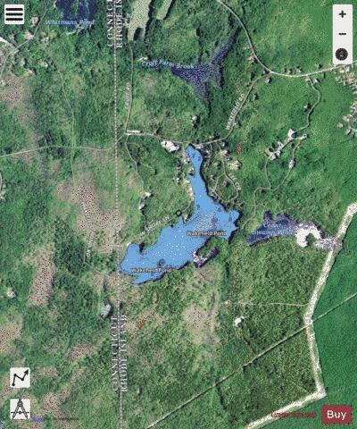 Wakefield Pond depth contour Map - i-Boating App - Satellite