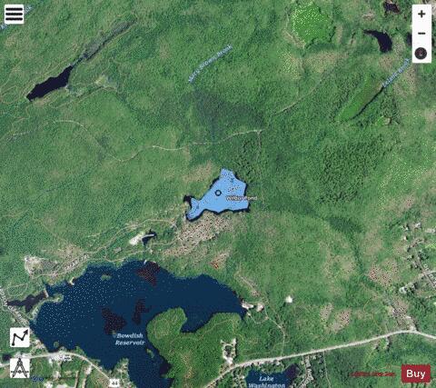 Wilbur Pond depth contour Map - i-Boating App - Satellite