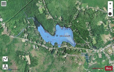 Wilson Reservoir depth contour Map - i-Boating App - Satellite