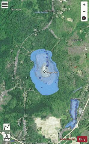 Yawgoo Pond depth contour Map - i-Boating App - Satellite