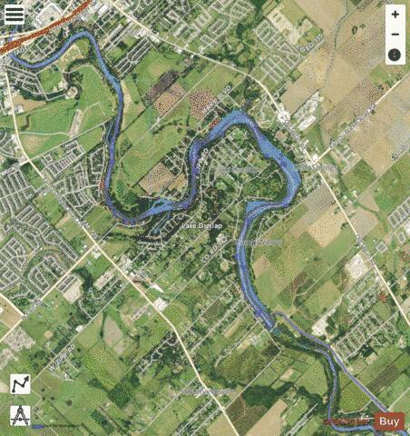 Lake Dunlap depth contour Map - i-Boating App - Satellite