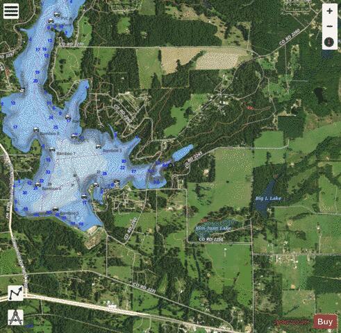 East Holbrook Lake depth contour Map - i-Boating App - Satellite