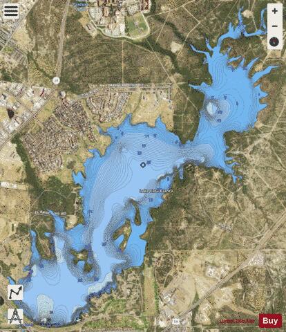 Lake Casa Blanca depth contour Map - i-Boating App - Satellite