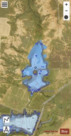 Lake Catharine depth contour Map - i-Boating App - Satellite