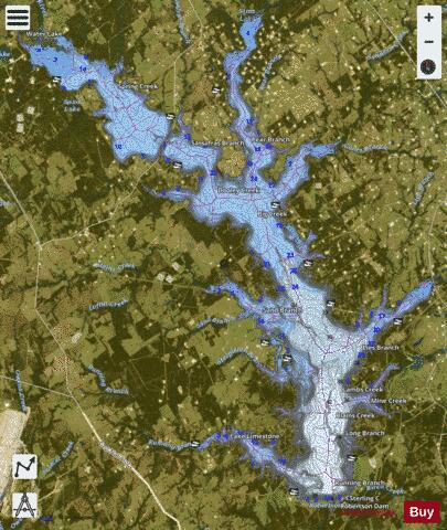 Lake Limestone depth contour Map - i-Boating App - Satellite