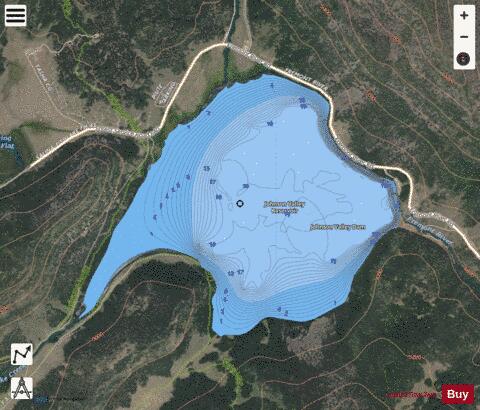 Lake Johnson Valley Res depth contour Map - i-Boating App - Satellite