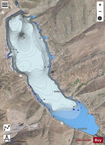 Rockport Lake depth contour Map - i-Boating App - Satellite