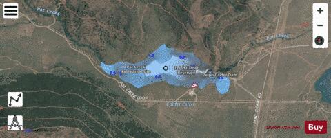 Zelph Calder Reservoir depth contour Map - i-Boating App - Satellite