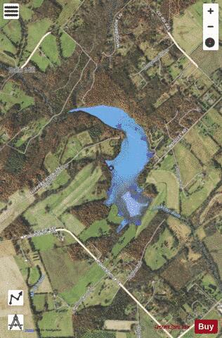Germantown Lake / Licking Run depth contour Map - i-Boating App - Satellite