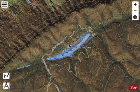 Hidden Valley Lake depth contour Map - i-Boating App - Satellite