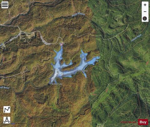 Lake Keokee depth contour Map - i-Boating App - Satellite